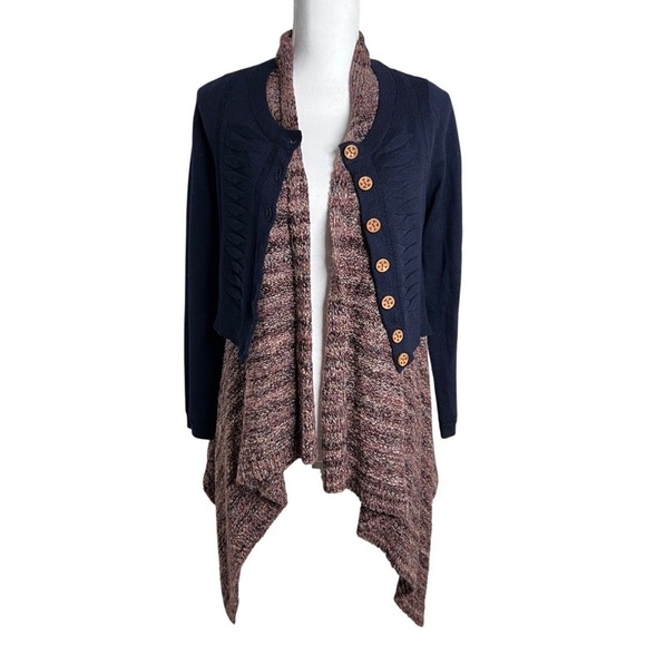 Sleeping On Snow Layered Cardigan Size S - Picture 1 of 12